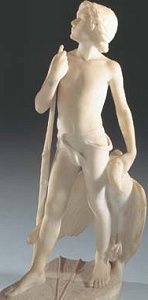 A Boy of Gaul by Jean Antoine Carls - statuette