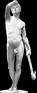 Linos by Edward Onslow Ford - front view with fig leaf