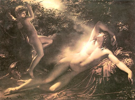 Endymion by Anne-Louis Girodet, 1791: links to 1024 x 768 wallpaper size image