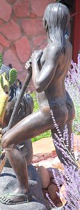 Susan Kliewer - Sinagua couple, Sedona, Arizona - male figure, above left