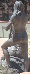 Susan Kliewer - Sinagua couple, Sedona, Arizona - male figure, above back left