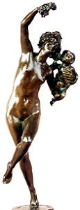 Frederick Macmonnies - Bacchante statuette - front view Frederick Macmonnies - Bacchante statuette - front view