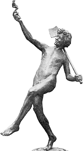 Moulin's Find at Pompeii statuette with fig leaf - front left view