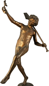 Moulin's Find at Pompeii statuette with fig leaf - front left