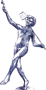 Moulin's Find at Pompeii statuette with fig leaf - front left view, engraving