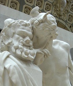 Moulin's A Secret from On High - head and torso of marble in Orsay