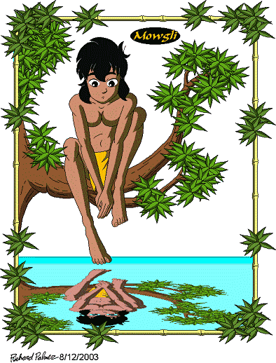 Mowgli looking down reflectively