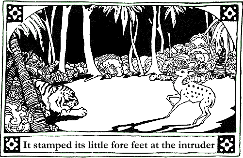 It stamped its little fore feet at the intruder